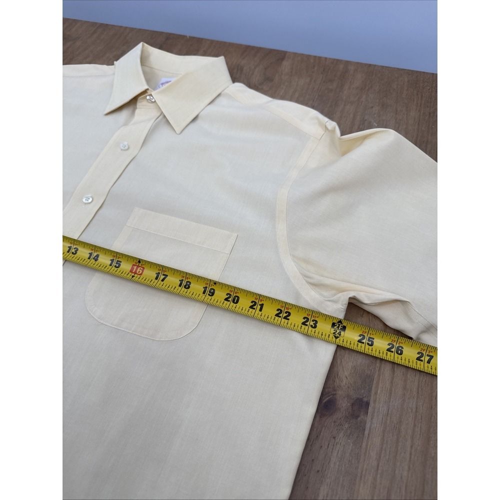 Brooks Brothers 346 Long Sleeve Dress Shirt Men's 16 34/35 Yellow Casual Preppy - Picture 8 of 9